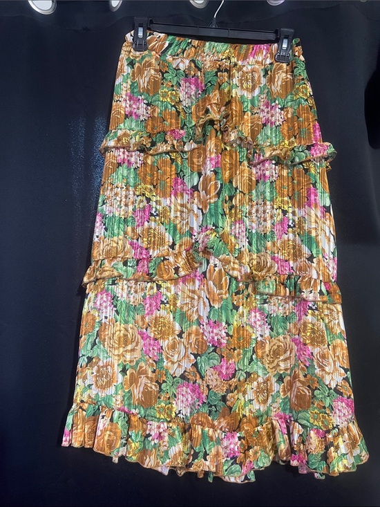 Nasty Gal Dresses & Skirts - Nasty Gal Floral Midi Skirt in Mustard, Green & Pink